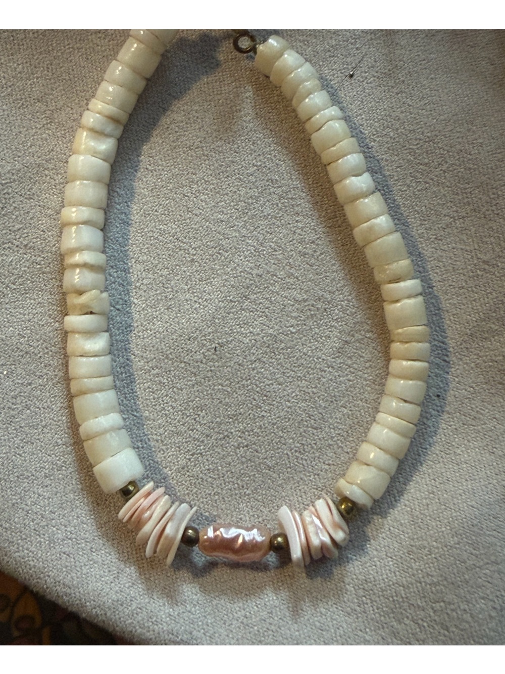 White Shell Beaded Necklace and bracelet set - Classic Women Jewelry